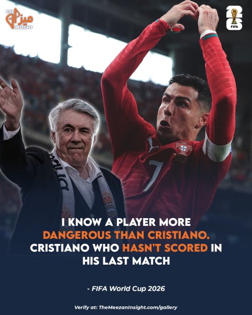 Carlo Ancelloti:  “There is one player I know more dangerous than Cristiano.  Cristiano who hasn't scored in his last match”