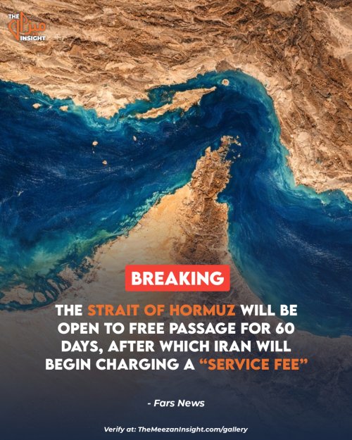 The Strait of Hormuz will be open to free passage for 60 days, after which Iran will begin charging a “Service Fee” — Fars News  Source told Fars:  "In the final moments of the negotiations, the text of the agreement was changed, and the United States recognized the sovereignty of Iran and Oman over the Strait of Hormuz"