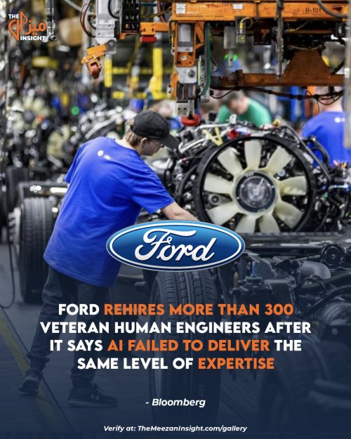 The company had to hire, promote, and bring back more than 350 engineers after realizing AI couldn’t replace years of hands-on experience.  Ford’s VP of Vehicle Hardware Engineering, Charles Poon, said AI is a great tool but only as good as the information it’s trained on.