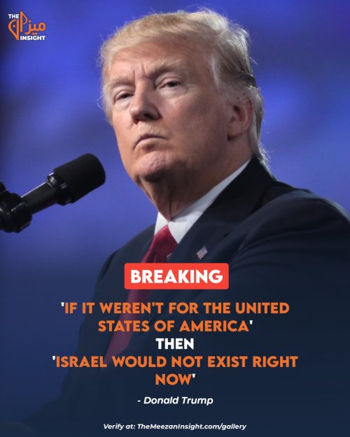 Trump says 'if it weren't for the United States of America' then 'Israel would not exist right now'