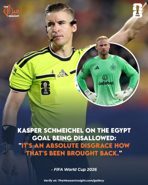 Kasper Schmeichel on the Egypt goal being disallowed: "It's an absolute disgrace how that's been brought back."